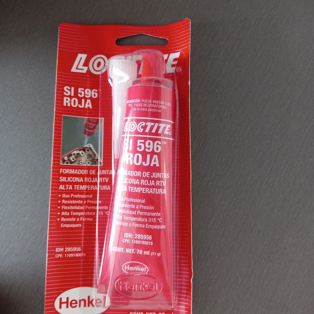 SILICONA RTV ROJA ALTA TEMPERATURA 50ml LOCTITE