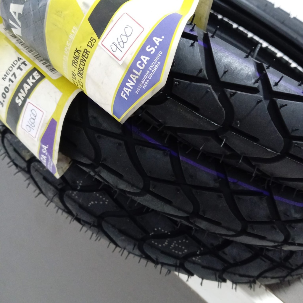 LLANTA 300-17 TT SNAKE DOBLE PRO