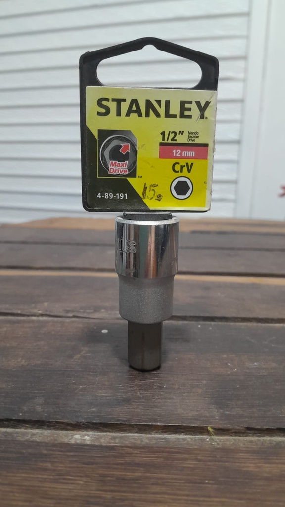 Llave copa Bristol cuadrante de 1/2" X 12mm corta