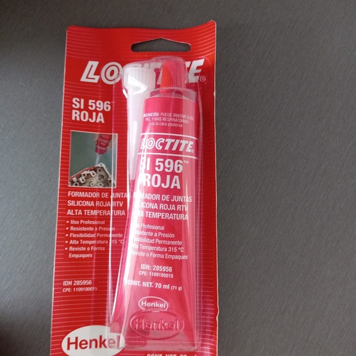 [FRE-IDH285959] SILICONA RTV ROJA ALTA TEMPERATURA 50ml LOCTITE